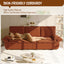 LLappuil 95" Pull Out Sofa Bed Queen Size, Oversized Corduroy Loveseat Sofa Couch Convertible Sofa Bed for Living Room Orange