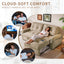 LLappuil 77" Pull Out Sofa Bed Queen Size, Loveseat Sofa Convertible Sleeper Sofa Bed, Flannelette Fabric Sofa Couch for Living Room Brown