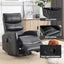 LLappuil Recliner Chair, 360° Swivel Massage Recliner Chair with Heat, Nursery Glider Rocker Faux Leather Recliner Chair for Living Room Beige