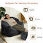 LLappuil Bean Bag Chair with Ottoman, Lazy Sofa Chair for Adults, Memory Foam Bean Bag Chairs with Filler Included for Living Room Bedroom Gray