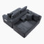 LLappuil Sectional Sofa, 94.5" U Shaped Modular Sectional Couch with Right Chaise, Cloud Courduroy Sofa Couch with Movable Ottoman for Living Room Gray
