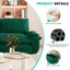 LLappuil 73" Pull Out Sofa Bed Queen Size, Velvet Loveseat Sofa Couch Convertible Sofa Bed for Living Room Green