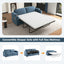 LLappuil 73" Loveseat Sofa, Pull Out Sofa Bed Full Size with 3" Mattress, Corduroy Sofa Couch with USB Ports, Cup Holders, Phone Holder Convertible Sofa Bed for Living Room Blue