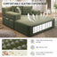 LLappuil Chaise Lounge Chair Indoor, Corduroy Boneless Sofa Bed, Deep Seat Sleeper Couch Reading Chairs, Cloud Sofas Couches for Living Room, No Assembly Required Green