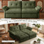 LLappuil Pull Out Sofa Bed Queen Size, Loveseat Sofa Convertible Sofa Bed, Chneille Sofa Couch for Living Room Green