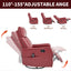 LLappuil Recliner Chair, 360° Swivel Massage Recliner Chair with Heat, Nursery Glider Rocker Recliner Chair for Living Room, Bedroom, Faux Leather Red