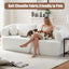 LLappuil 67" Loveseat Sofa, Chenille Boneless Sofa Couch for Living Room, No Need Assemble Beige