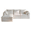 LLappuil 97" Sectional Sofa, L Shaped Sectional Couch with Ottoman, Linen Boneless Cloud Couch for Living Room