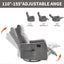 LLappuil Recliner Chair, 360° Swivel Massage Recliner Chair with Heat, Nursery Glider Rocker Recliner Chair for Living Room, Bedroom, Chenille Dark Gray