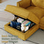 LLappuil Modular Sectional Sofa, 8 Seat Corduroy Sectional Sofa with Storage, 8 Back Cushion 8 Throw Pillow Yellow