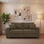 LLappuil 69" Loveseat Sofa, Upholstered Couch with 2 Throw Pillows for Living Room, Linen Brown