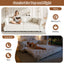 LLappuil 98" Pull Out Sofa Bed King Size, Oversized Chesterfield Velvet Sofa with Flower Tufting, Loveseat Sofa Couch Convertible Sofa Bed for Living Room Beige