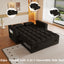 LLappuil Pull Out Sofa Bed Full Size, 65" Loveseat Sofa Convertible Sofa Bed, Chenille Sofa Couch with Small Toptable, Charging Port, Hidden Storage Armrest for Living Room Black