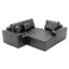 LLappuil 108" Sectional Sofa, Modular Sectional Couch with Left Chaise, Deep Seat Faux Leather Cloud Sofa for Living Room