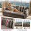 LLappuil Pull Out Sofa Bed King Size, 82" Loveseat Sofa with Bluetooth Speakers, USB Ports, Side Pockets, Corduroy Sofa Couch Convertible Sofa Bed for Living Room Brown