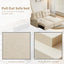 LLappuil 70" Convertible Sofa Bed, Pull Out Sofa Bed Full Size, Corduroy Loveseat Sofa with Ottoman, USB & Type-c Charging Port for Living Room Beige