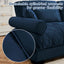 LLappuil 130" Sectional Sofa, Modular Sectional Couach with Movable Ottoman, Oversized Velvet Cloud Couch for Living Room