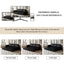 LLappuil King Size Pull Out Sofa Bed, Oversized Loveseat Sofa Convertible Sleeper Sofa Bed, Faux Leather Sofa Couch for Living Room Apartment Black