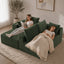 LLappuil 95" Sectional Sofa, Modular Sectional Couch with Right Chaise, Cup Holders, Side Pocket, Corduroy Boneless Sofa Couch for Living Room