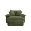 LLappuil 50" Accent Chair with Ottoman, Oversized Living Room Chair, Corduroy Deep Seat Reading Single Sofa Chair, No Need Assemble
