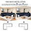 LLappuil Sectional Sofa, Sectioanl Couch with Pull Out Sofa Bed King Size, Chenille Sofa Conertible Sofa Bed for Living Room
