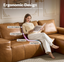 LLappuil 114" Sectional Sofa, Modular Sectional Couch with Right Chaise, Deep Seat Faux Leather Boneless Cloud Sofa for Living Room