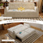 LLappuil 73" Pull Out Sofa Bed Queen Size, Loveseat Sofa Convertible Sleeper Sofa Bed, Corduroy Sofa Couch for Living Room Beige