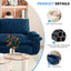 LLappuil 73" Pull Out Sofa Bed Queen Size, Velvet Loveseat Sofa Couch Convertible Sofa Bed for Living Room Blue