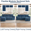 LLappuil 86" Sectional Sofa, Sectional Couch with Pull Out Sofa Bed, Corduroy Sofa Couch Convertible Sofa Bed with Storage Chaise, Small Desktop, Charging Port for Living Room