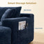 LLappuil Sectional Sofa, 94.5" U Shaped Modular Sectional Couch with Right Chaise, Cloud Courduroy Sofa Couch with Movable Ottoman for Living Room Blue