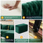LLappuil Pull Out Sofa Bed King Size, 89" Chesterfield Sofa Convertible Sleeper Sofa Bed, Velvet 3-Seater Sofa with Movable Ottoman for Living Room Green