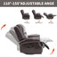 LLappuil Recliner Chair, 360° Swivel Massage Recliner Chair with Heat, Nursery Glider Rocker Manual Recliner Chair with Side Pockets for Living Room, Bedroom Dark Brown