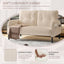 LLappuil Loveseat Sofa, 47" Small Couch, Love Seat Corduroy Sofa Couch for Compact Space Beige