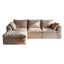 LLappuil 97" Sectional Sofa, L Shaped Sectional Couch with Ottoman, Linen Boneless Cloud Couch for Living Room