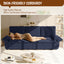 LLappuil 95" Pull Out Sofa Bed Queen Size, Oversized Corduroy Loveseat Sofa Couch Convertible Sofa Bed for Living Room Blue