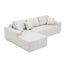 LLappuil 108" Sectional Sofa, Modular Sectional Couch with Right Chaise, Deep Seat Faux Leather Cloud Sofa for Living Room