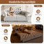 LLappuil 84" Pull Out Sofa Bed Queen Size, Oversized Chesterfield Velvet Sofa with Flower Tufting, Loveseat Sofa Couch Convertible Sofa Bed for Living Room Gray