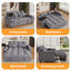 LLappuil 65" Pull Out Sofa Bed, Corduroy Sofa Couch Covertible Sofa Bed, Loveseat Sofa for Living Room Gray