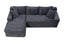 LLappuil 106" Sectional Sofa, Modular Sectional Couch with Left Chaise, Deep Seat Corduroy Cloud Sofa for Living Room