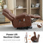 LLappuil Power Lift Recliner Chair, Massage Recliner Chair with Heat, Reading Chair with Side Pocket, USB Charge Port, Remote Control for Living Room, Bedroom Brown