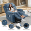 LLappuil Power Lift Recliner Chair, Massage Recliner Chair with Heat, Reading Chair with Side Pocket, USB Charge Port, Remote Control for Living Room, Bedroom Blue