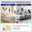 LLappuil Futon Sofa Bed, 79" Loveseat Sofa Convertible Sofa Bed Queen Size, Corduroy Sofa Couch for Living Room Beige