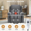 LLappuil Power Lift Recliner Chair, Massage Recliner Chair with Heat, Reading Chair with Side Pocket, USB Charge Port, Remote Control for Living Room, Bedroom Gray
