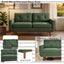 LLappuil 65" Loveseat Sofa, Love Seat Small Sofa Couch for Living Room, Bedroom, Compact Space, Polyester Green