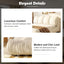 LLappuil Upholstered Platform Bed Queen Size, Oversized Wood Bed Frame with Padded Backrest Beige