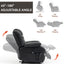 LLappuil Lift Power Recliner Chair, Dual Motor 8-Point Vibration Massage Recliner Chair with Heat, Genuine Leather Nursery Glider Rocker Recliner Chair for Living Room, Bedroom Black