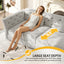 LLappuil 74" Queen Size Pull Out Sofa Bed, Lovseat Sleeper Sofa Couch Convertible Sofa Bed, Velvet Sofa for Living Room Light Gray