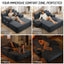 LLappuil Chaise Lounge Chair Indoor, Corduroy Boneless Sofa Bed, Deep Seat Sleeper Couch Reading Chairs, Cloud Sofas Couches for Living Room, No Assembly Required Dark Gray