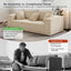 LLappuil 94" Boneless Couch, Corduroy 3 Seat Sofa, Deep Seat Cloud Sofa Couch for Living Room