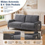 LLappuil 81" Corduroy Sofa, Comfy Loveseat Sofa Couch , Mid-Century Upholstered Couch for Living Room